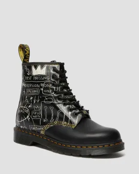 1460 Basquiat Black White Backhand Straw Smooth Leather Lace Up Boot