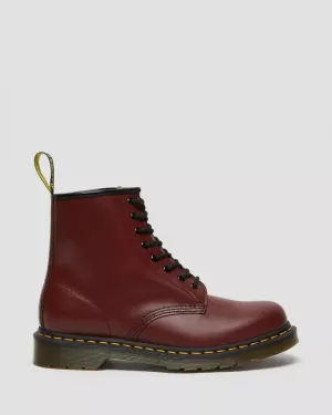 1460 Cherry Red Smooth Leather Lace Up Boots