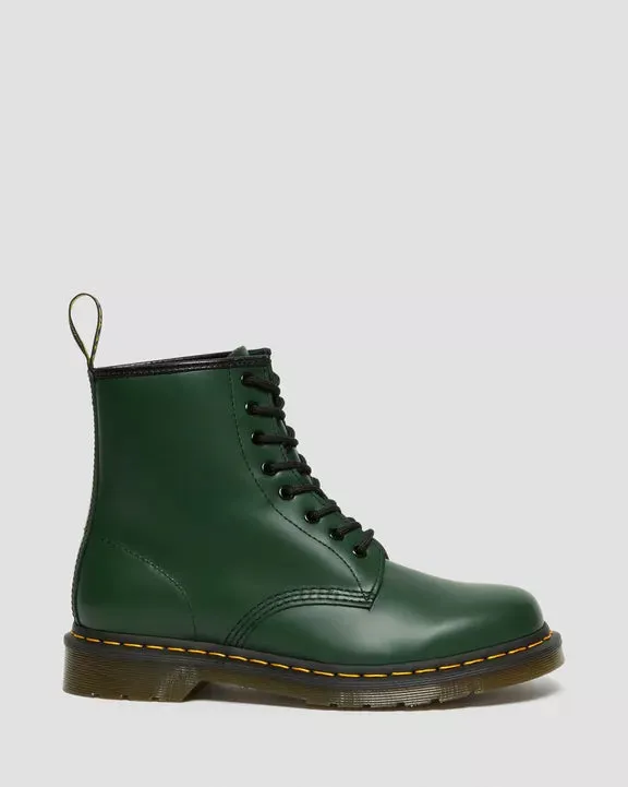 1460 Green Leather Lace Up Boots