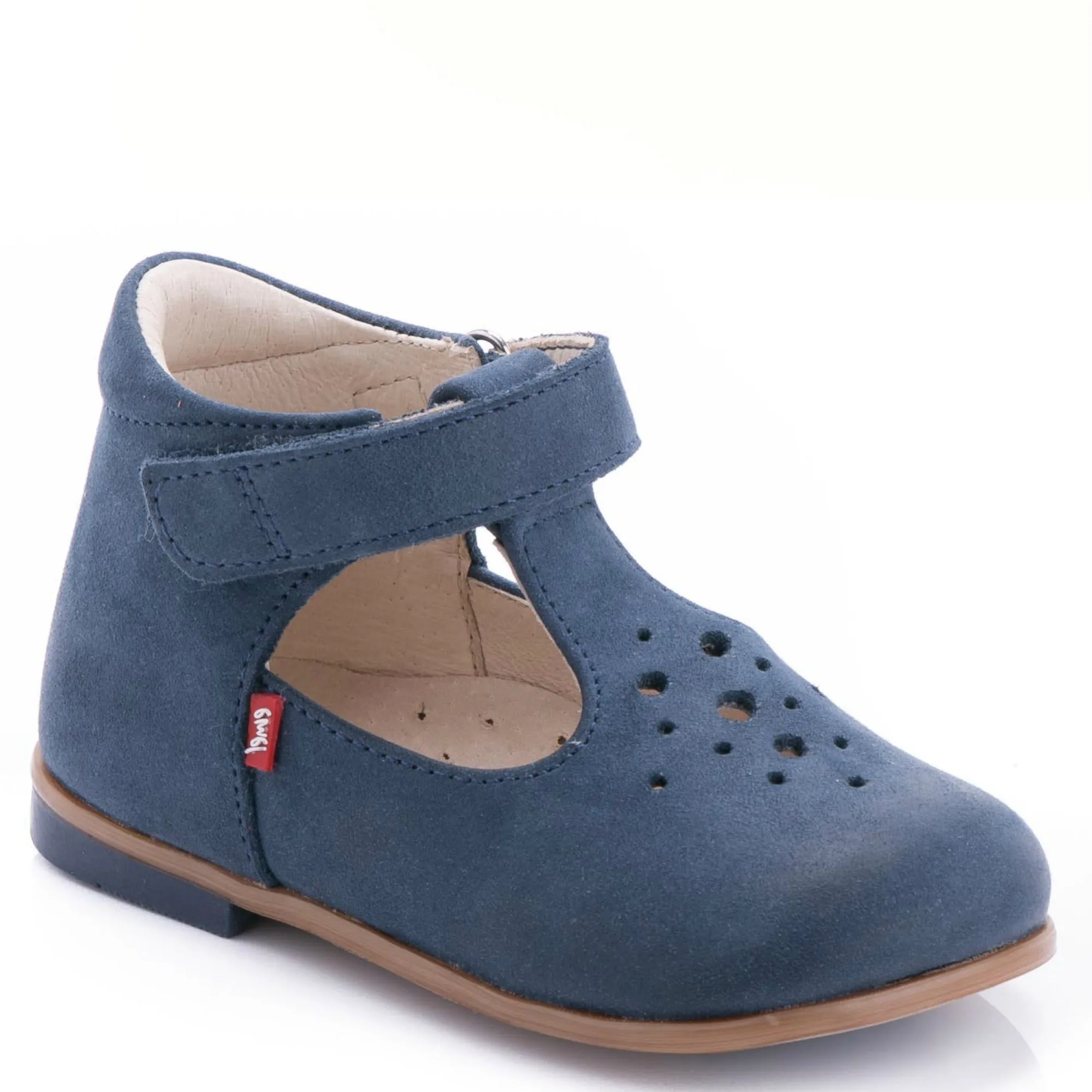 (2385-6) Emel Navy balerina perforated