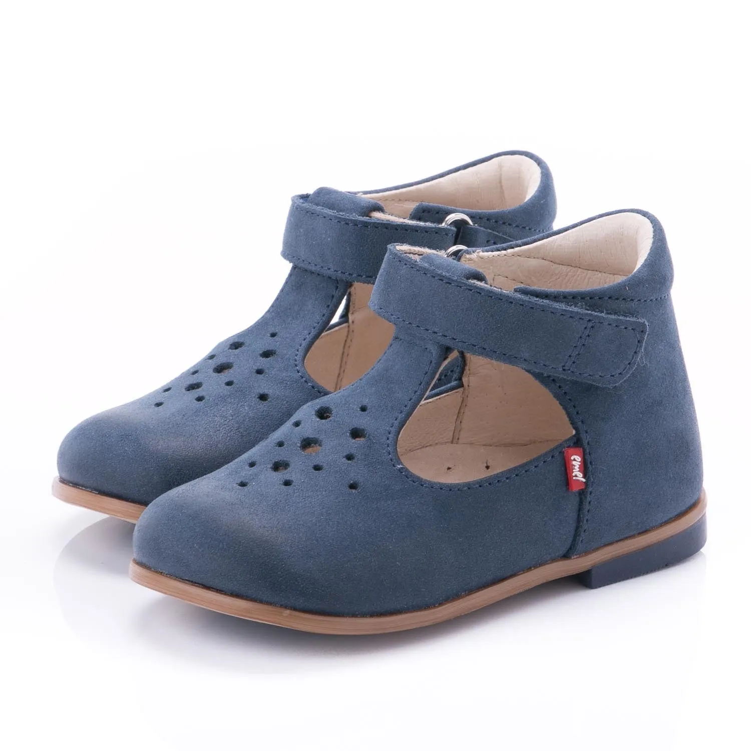 (2385-6) Emel Navy balerina perforated