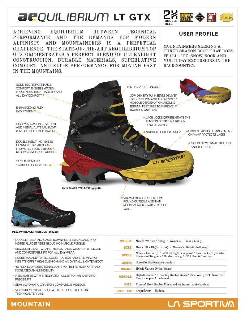 Aequilibrium LT GTX Men's Black/Yellow F23