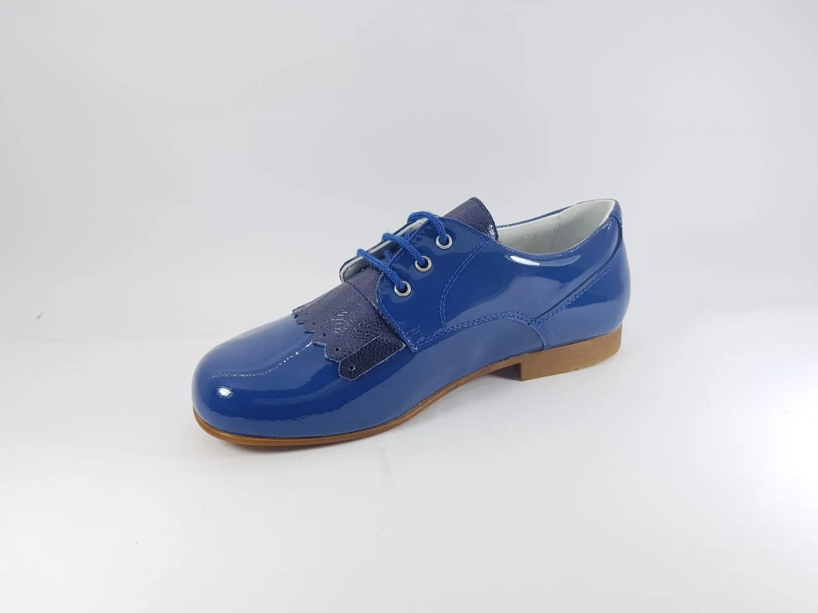 Beberlis Patent Blue Nautic Oxford Tassle Dress Shoes