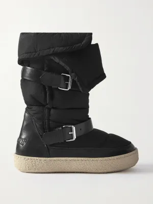 Black snow boots