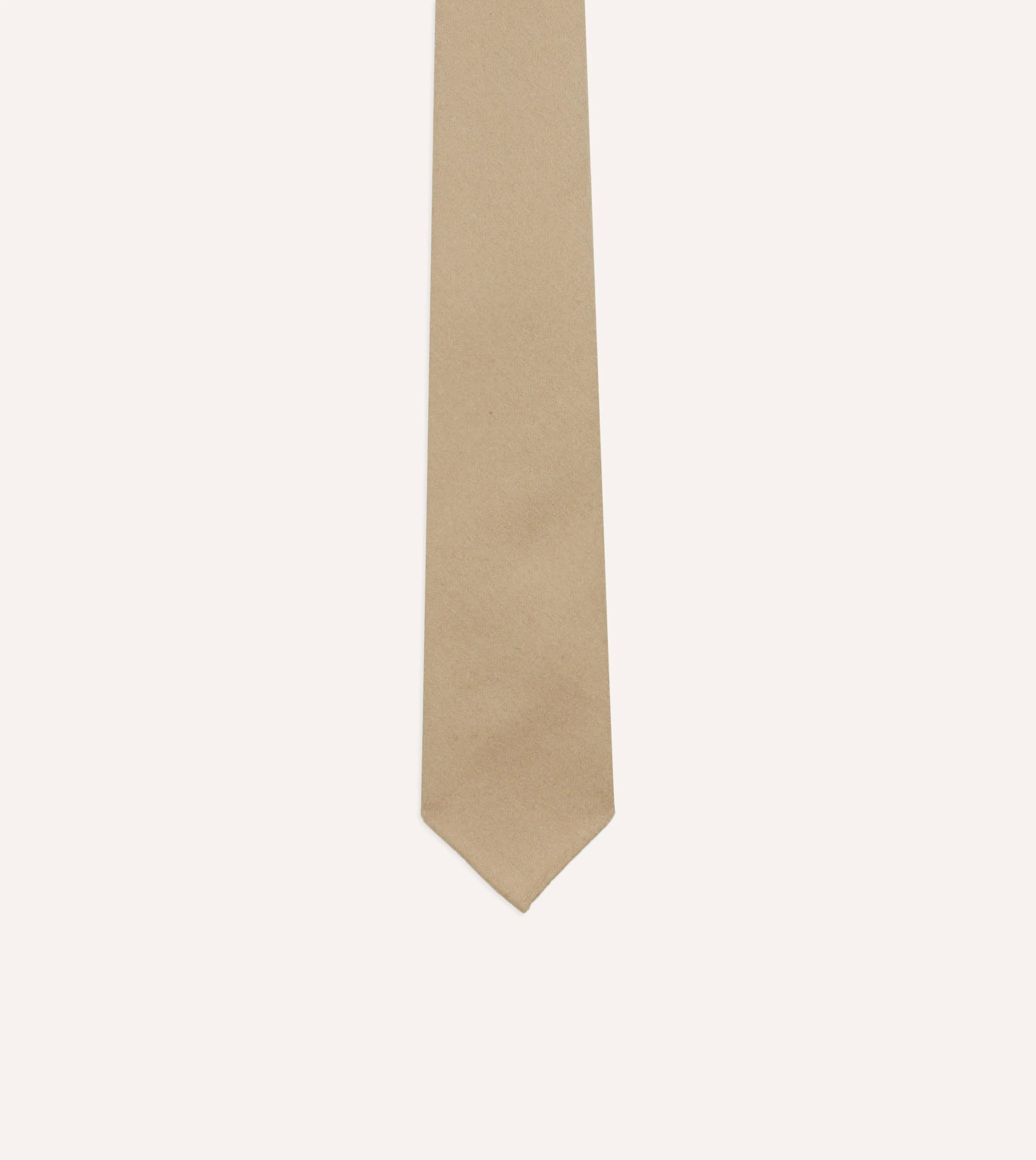 Camel Super Fine Merino Wool Self Tipped Tie