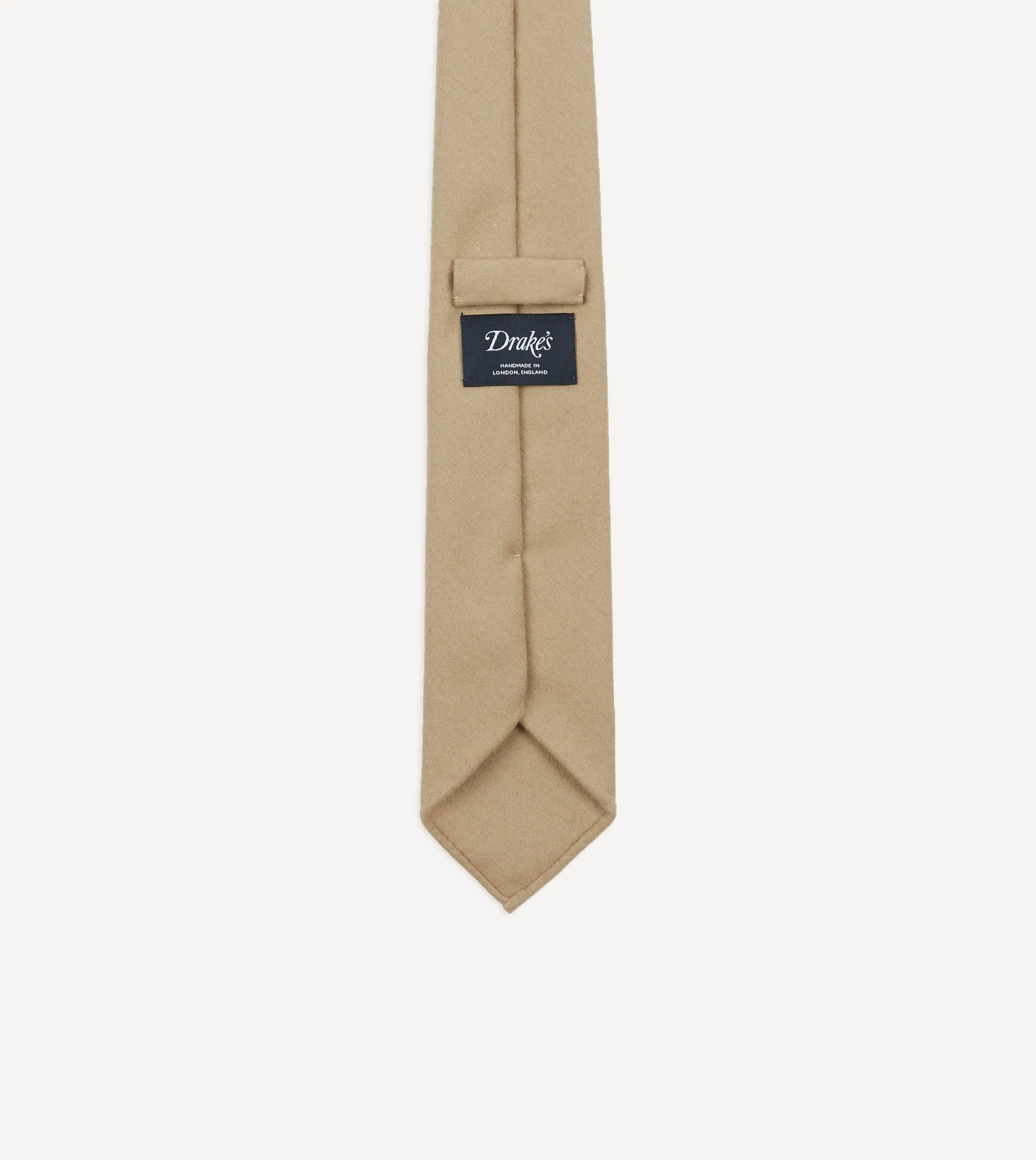 Camel Super Fine Merino Wool Self Tipped Tie