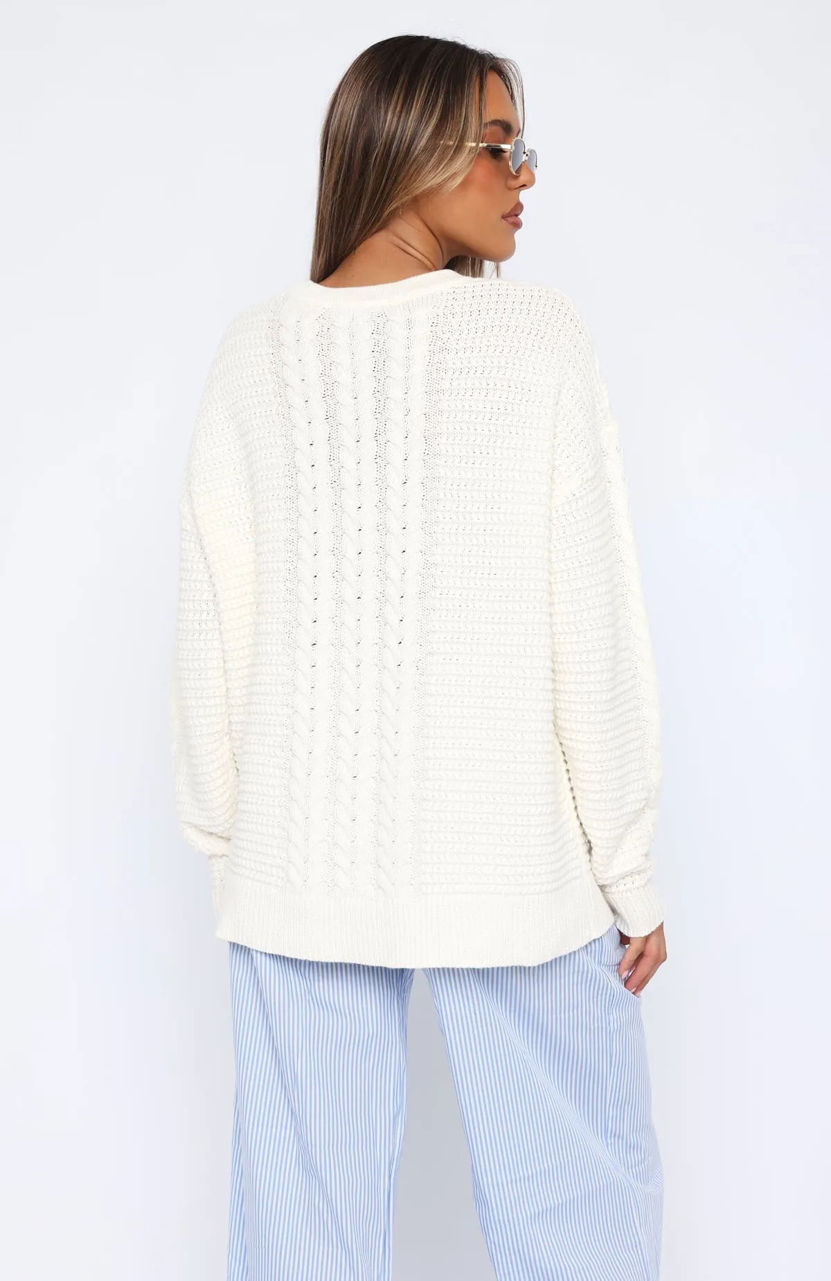 Candlelit Knit Sweater Snow