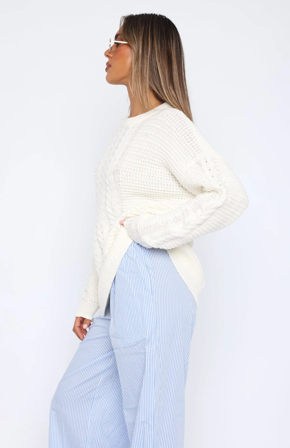 Candlelit Knit Sweater Snow