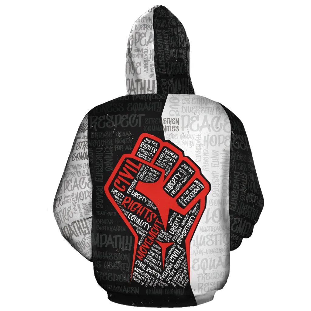 Civil Rights Movement Justice Fist All-over Hoodie