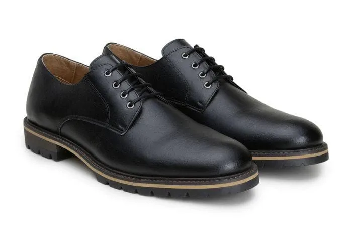 'David' men's derby shoe by Ahimsa - black