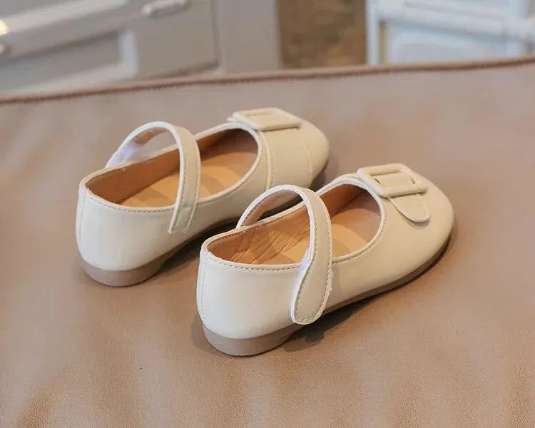 Fashionable Little Girl's Soft Buckle Leather Casual Shoes: G08116 For Children's