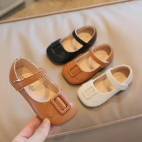 Fashionable Little Girl's Soft Buckle Leather Casual Shoes: G08116 For Children's