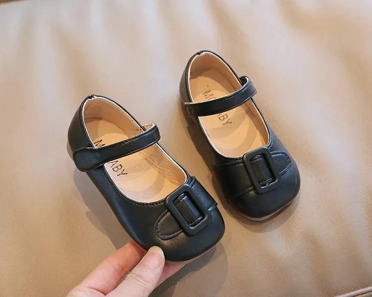 Fashionable Little Girl's Soft Buckle Leather Casual Shoes: G08116 For Children's