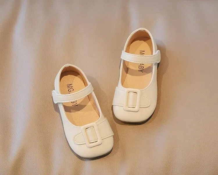 Fashionable Little Girl's Soft Buckle Leather Casual Shoes: G08116 For Children's