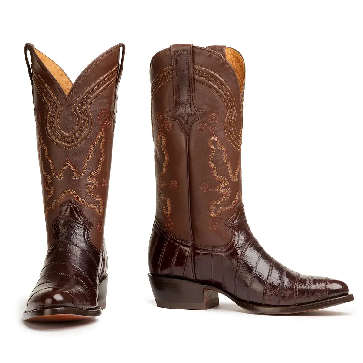 Gavel Men's Patricio Eel Skin Boots - Brown