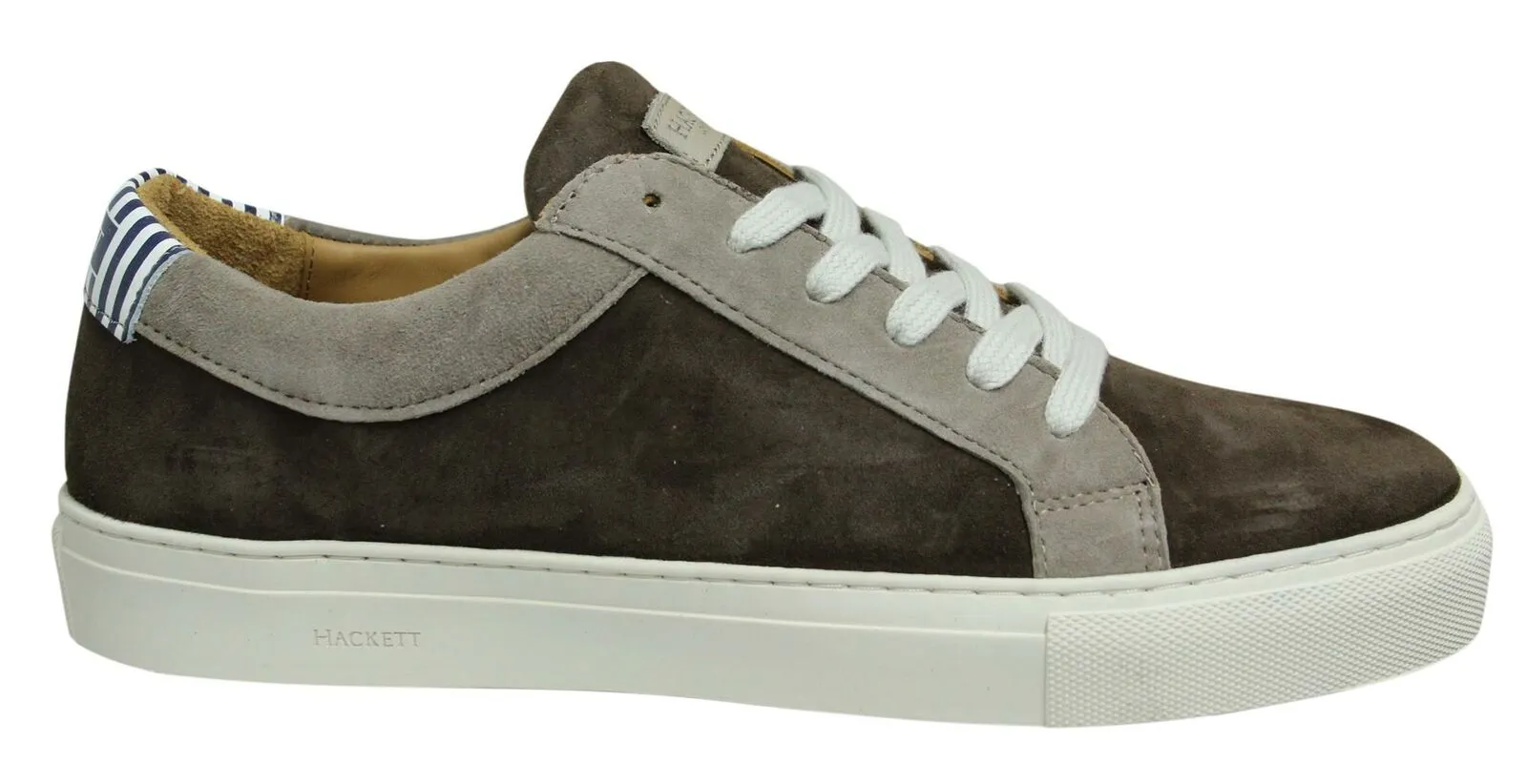 Premium Hackett London Mens Brown Leather Trainers - Stylish Casual Footwear for Every Occasion