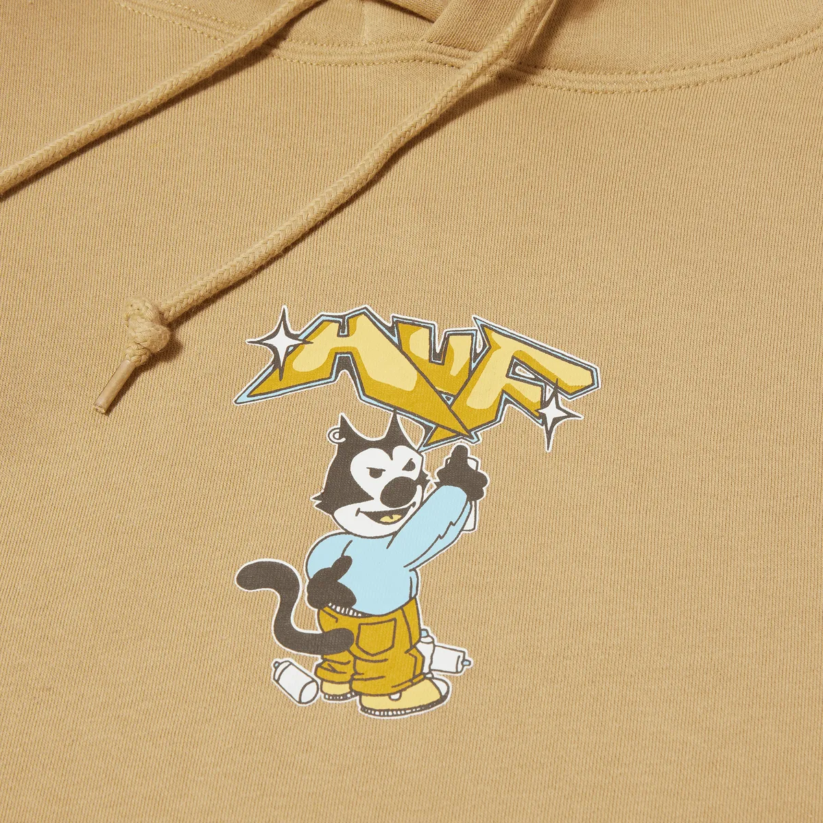 HUF BAD CAT P/O HOODIE-OATMEAL