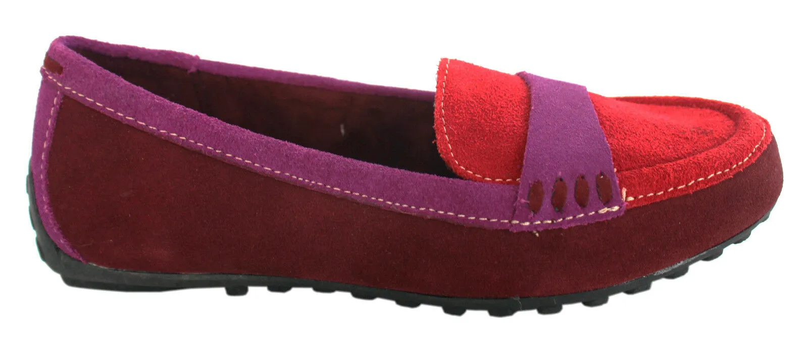 Hush Puppies Womens Dalby Moccasins Red Suede Moc Toe Slip On Shoes H507000 D22