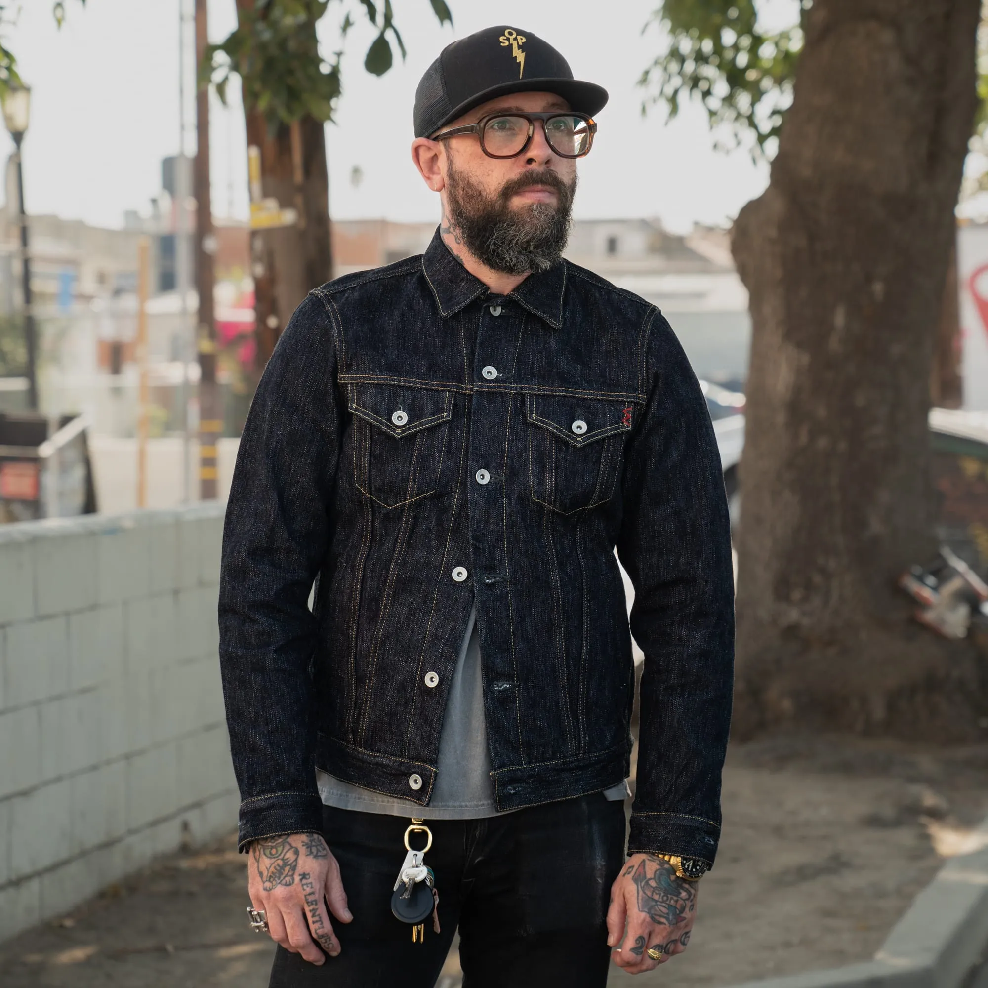 Iron Heart IH-526J-SLB 16oz Slubby Selvedge Denim Type III Jacket Indigo