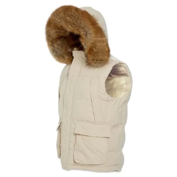 Jordan Craig Yukon Fur Lined Puffer Vest (Khaki) 9374V