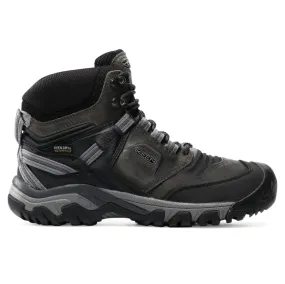 Keen Mens Boots Ridge Flex Mid Lace-Up Ankle Outdoor Hiking Leather Textile - UK 10