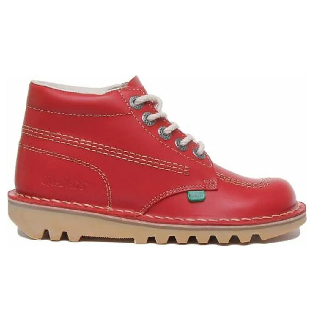 Kickers Fur Hiker Kids Red Boots