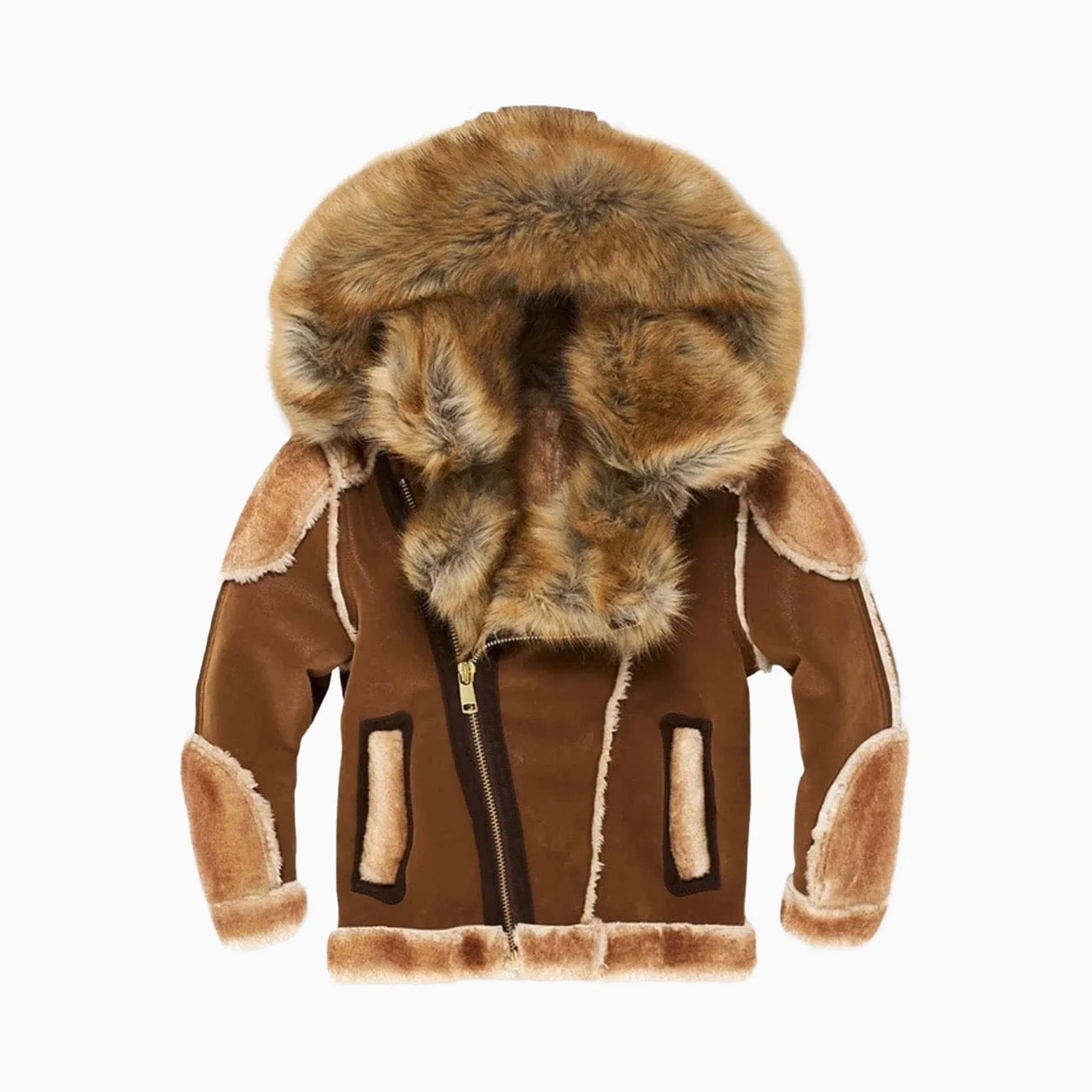 Kid's El Jefe Shearling Moto Jacket