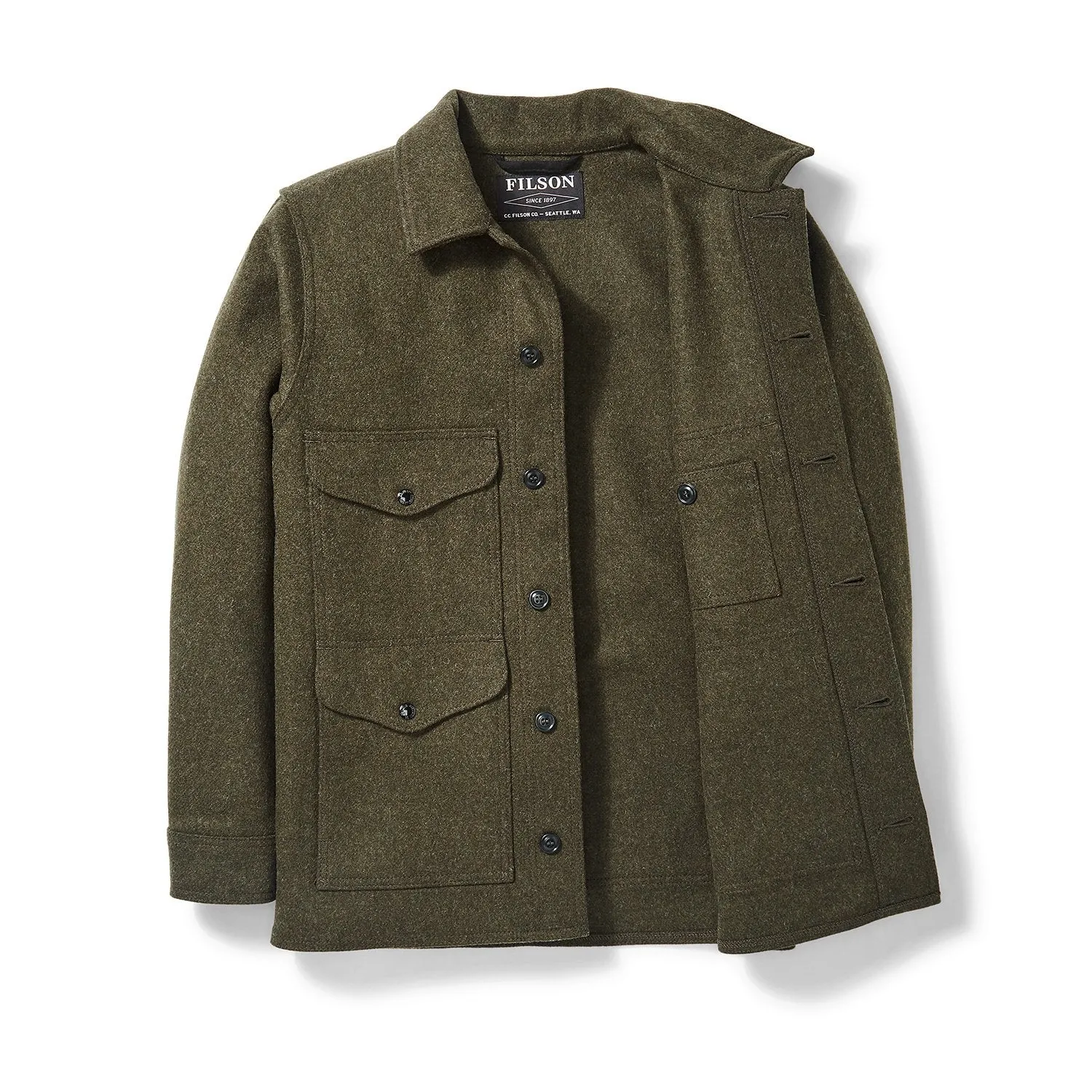 Mackinaw Wool Cruiser Jacket, Forest Green