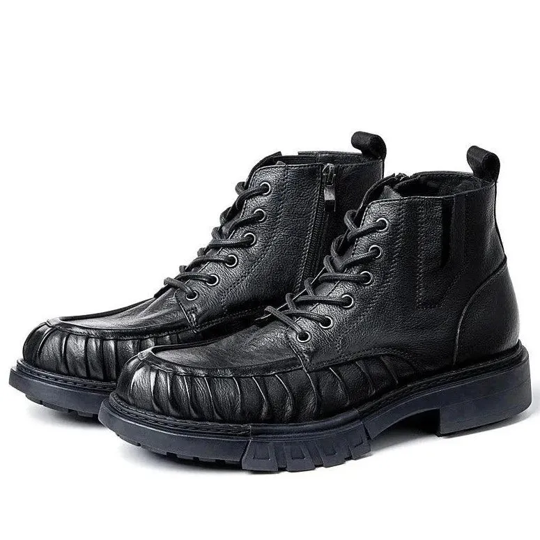 Men's Casual Shoes - British Style Retro Ankle Boots (QD1232)