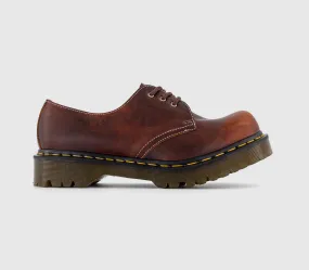 Mens Dr. Martens 1461 3 Eye Bump Toe Shoes Heritage Tan Phoenix