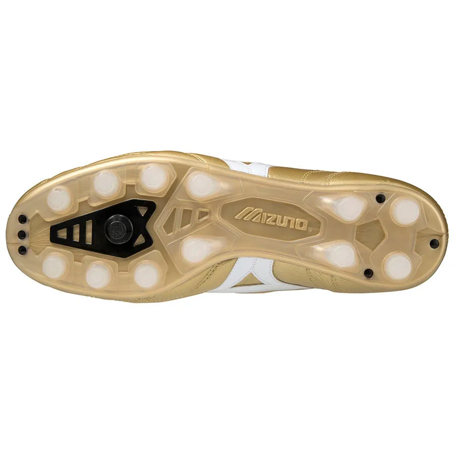 Mizuno Morelia Ul Japan Lace-Up Gold Smooth Leather Mens Football Boots P1GA2111_50