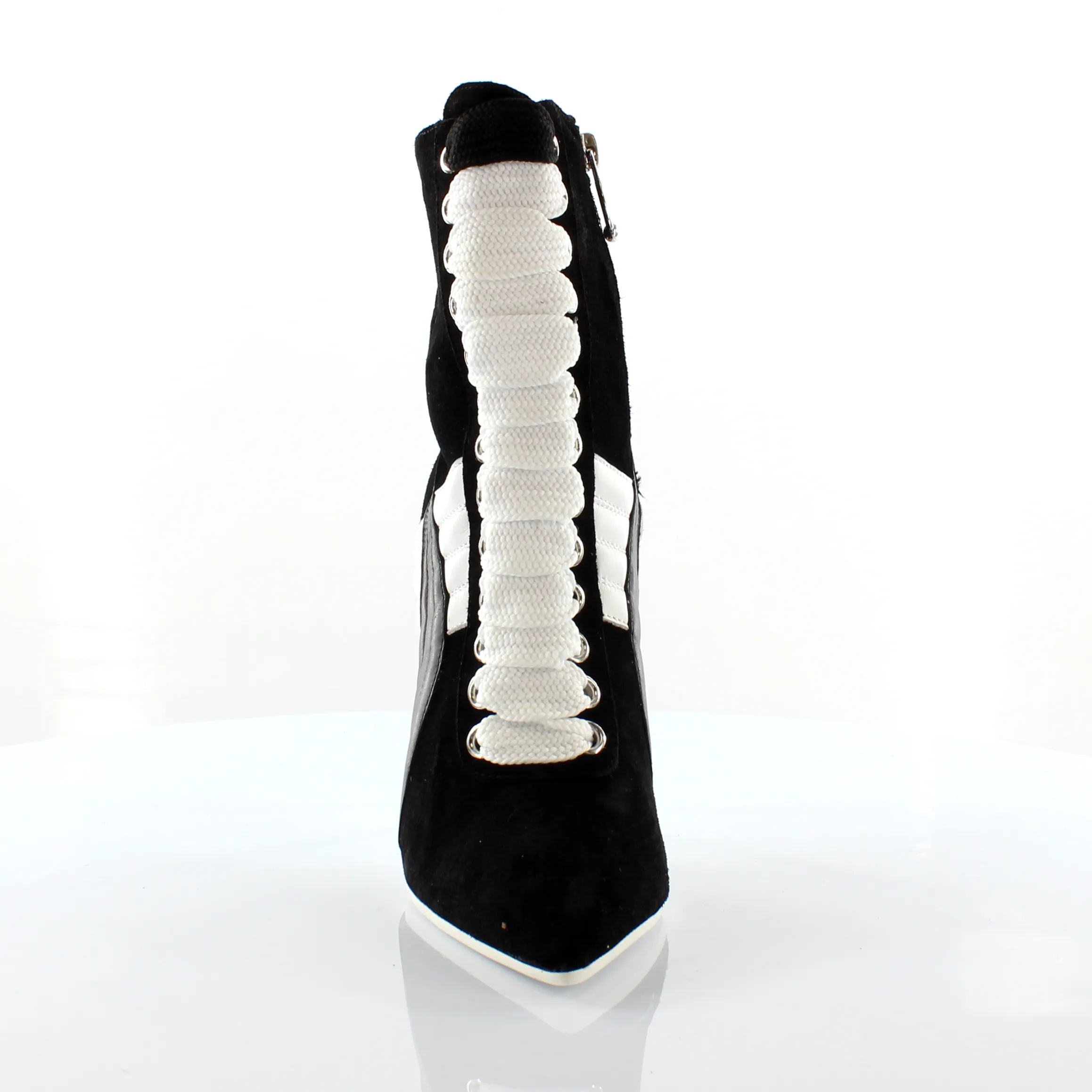 Puma Fenty by Rihanna 13 Black White Suede Womens High Heel Shoes 363706 01