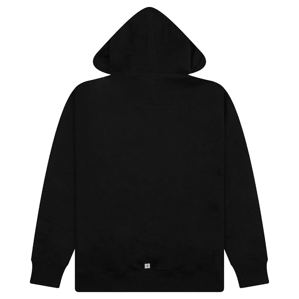 Reflective Slim Fit Hoodie - Black