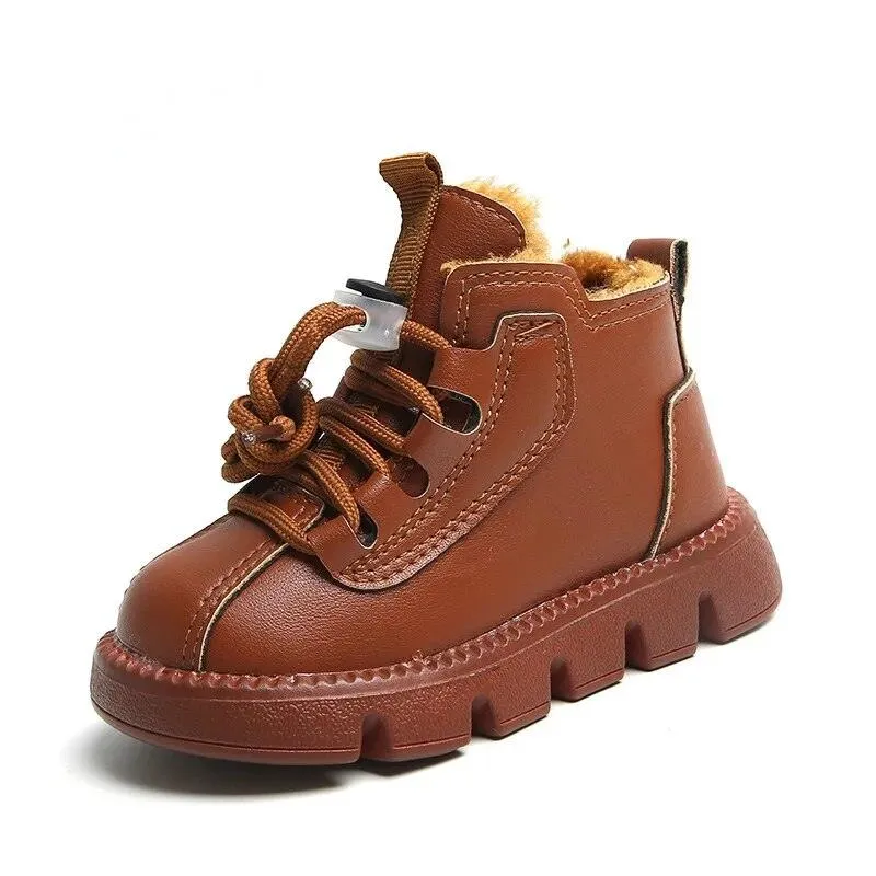 Retro Short Boots for Kids: G09122 Children's Casual Shoes for Boys and Girls