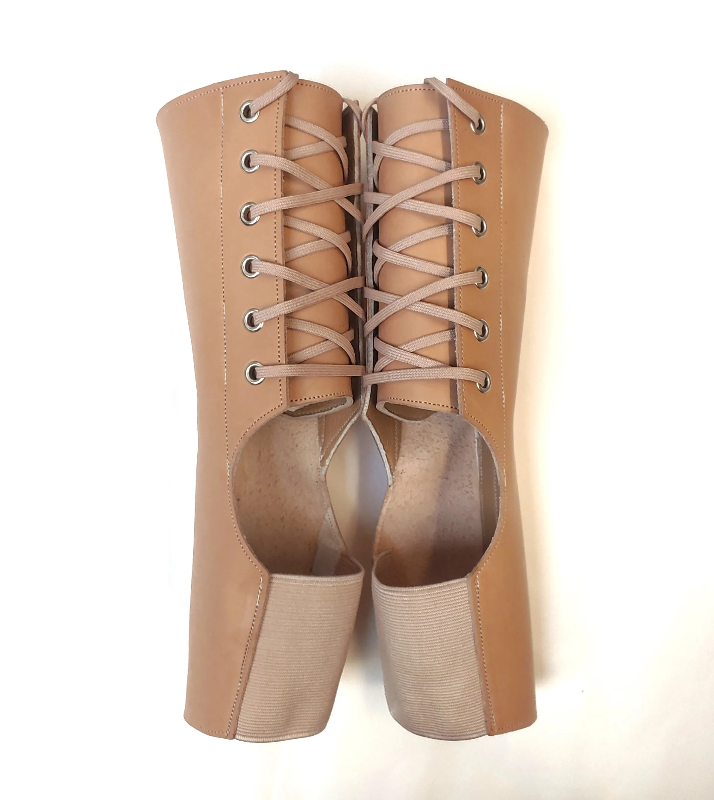 Short NUDE leather Aerial boots