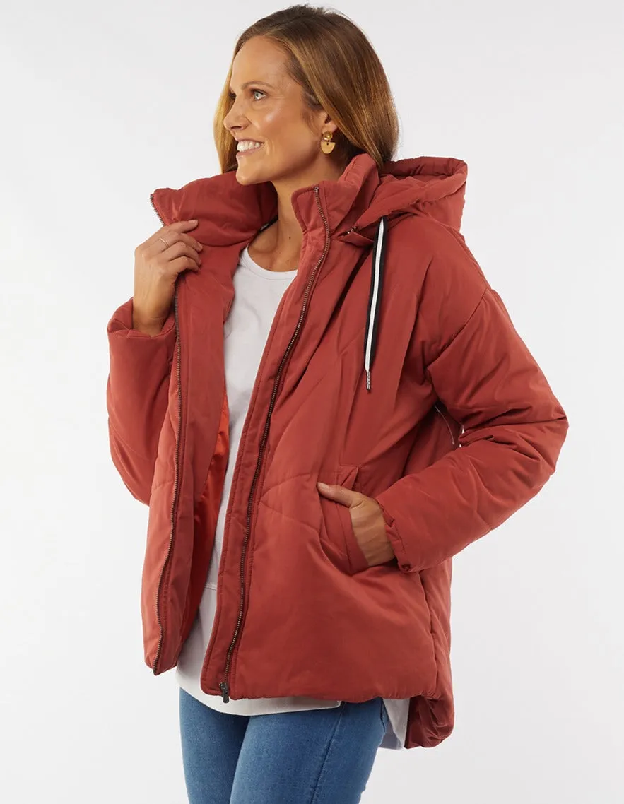 Zadie Rust Puffer Jacket