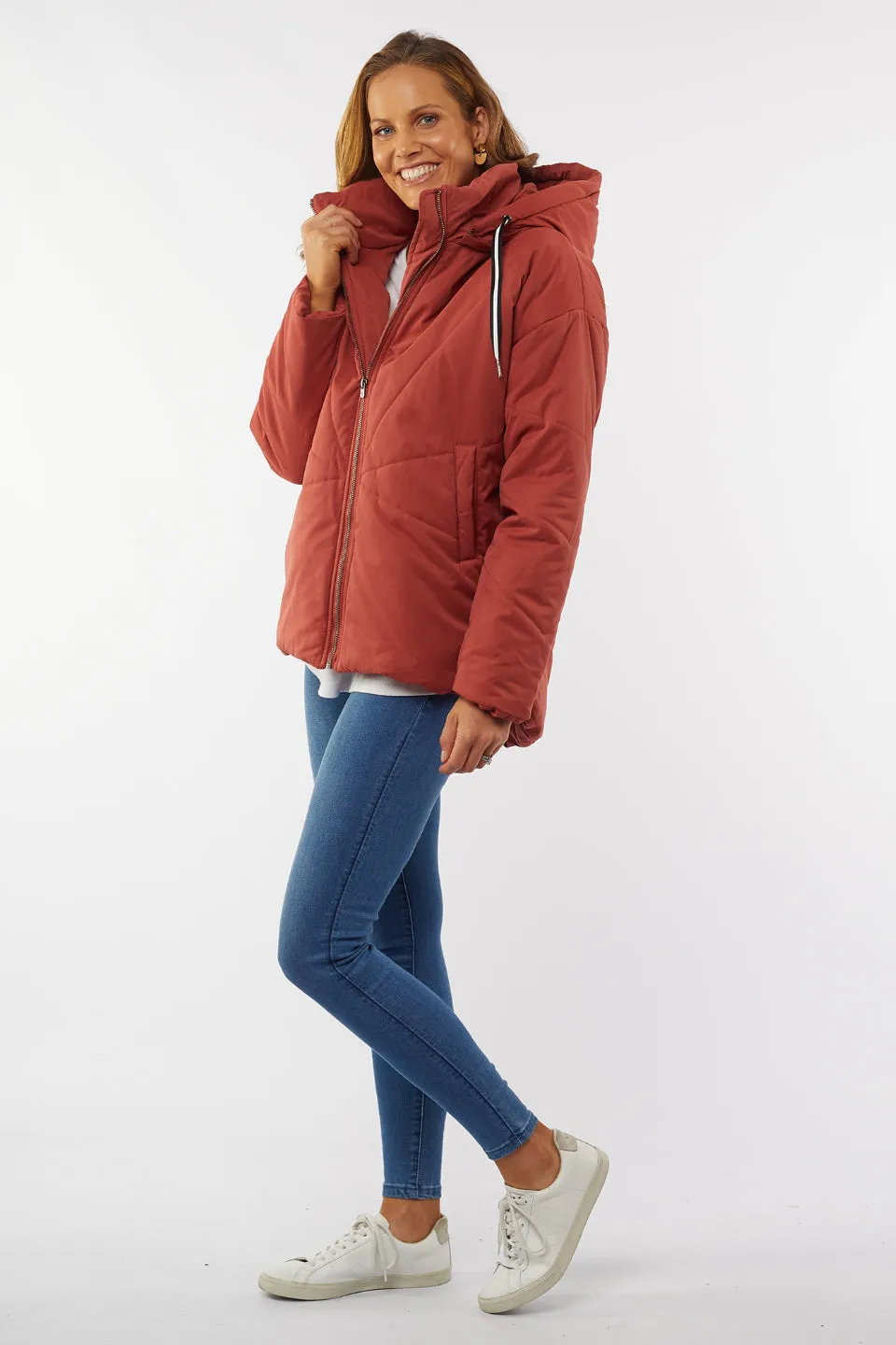 Zadie Rust Puffer Jacket