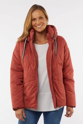 Zadie Rust Puffer Jacket